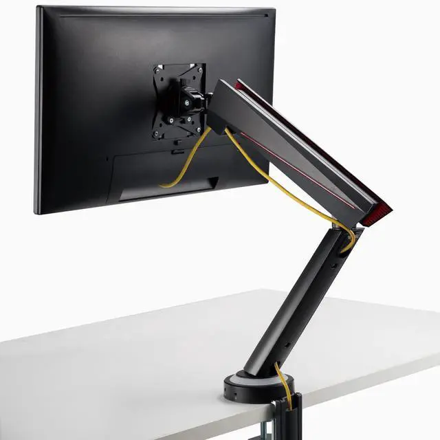 Alt view image 5 of 7 - Desky Single LED Gaming Monitor Arm