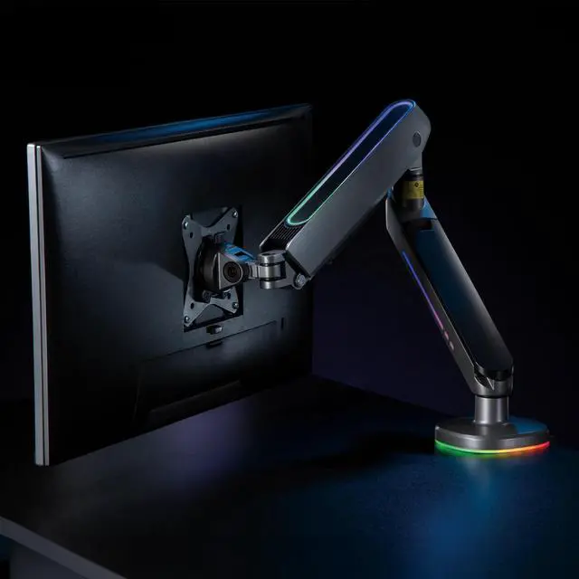 Alt view image 7 of 7 - Desky Single LED Monitor Arm - Space Gray