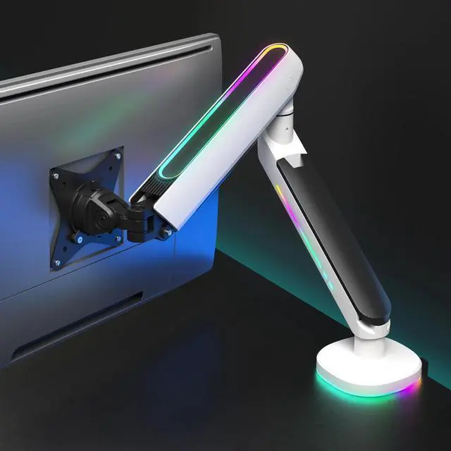 Alt view image 4 of 7 - Desky Single LED Monitor Arm - Space Gray