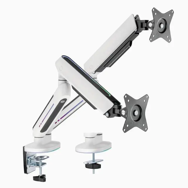 Main image of Desky Dual LED Monitor Arm - White