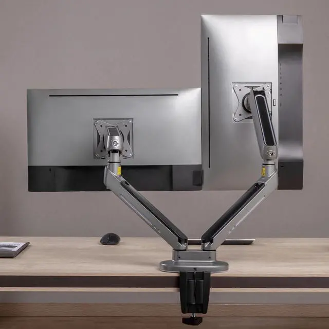 Alt view image 6 of 7 - Desky Dual LED Monitor Arm - White