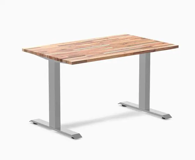 Alt view image 7 of 7 - Desky Zero Softwood Office Desk - Acacia / 48 x 30 in / White