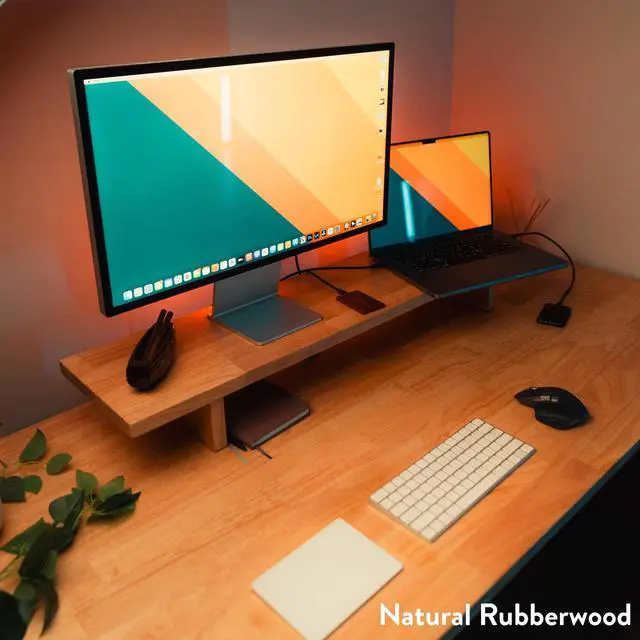 Alt view image 7 of 7 - Desky Zero Rubberwood Office Desk - Dark Walnut / 48 x 30 in / Matte Black