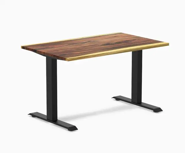 Main image of Desky Zero Hardwood Office Desk - Saman / 48 x 30 in / Matte Black