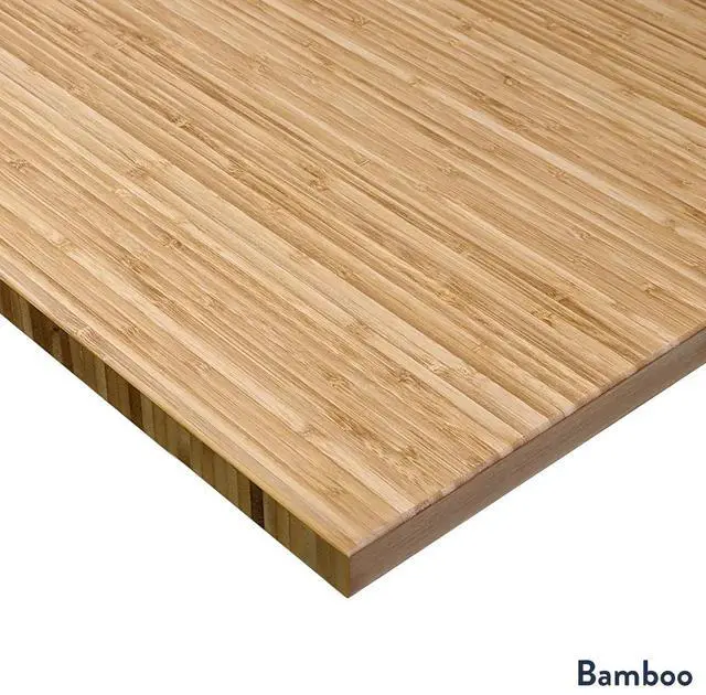 Alt view image 4 of 7 - Desky Zero Bamboo L-Shape Office Desk - Dark Bamboo / 60 x 30 x 62 x 20 in / Matte Black