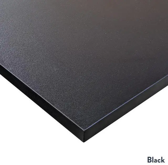 Alt view image 6 of 7 - Desky Dual Laminate Sit Stand Desk - Sublime Teak  / 47.2 x 29.5 in / Matte Black