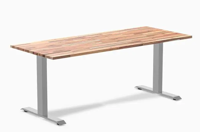 Main image of Desky Zero Softwood Office Desk - Acacia / 72 x 30 in / Grey