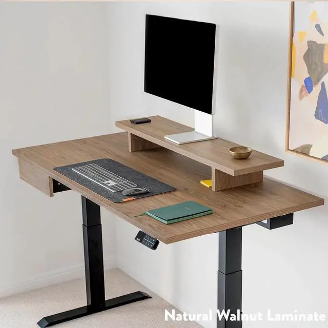 Alt view image 5 of 14 - Desky Monitor Stand - Saman Hardwood