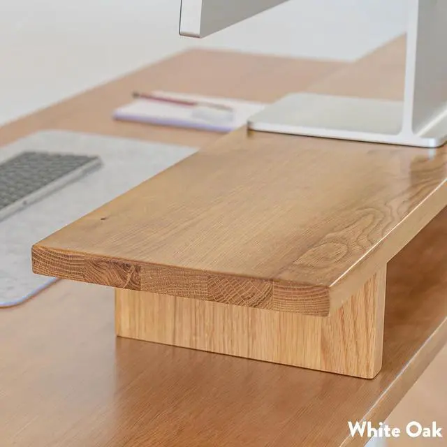 Alt view image 4 of 14 - Desky Monitor Stand - Saman Hardwood