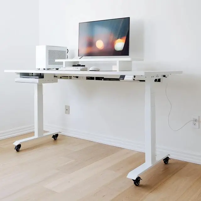 Alt view image 7 of 7 - Desky Integrated Cable & Power Channel - 9 Plugs + 3 x USB-C + 3 x USB / White