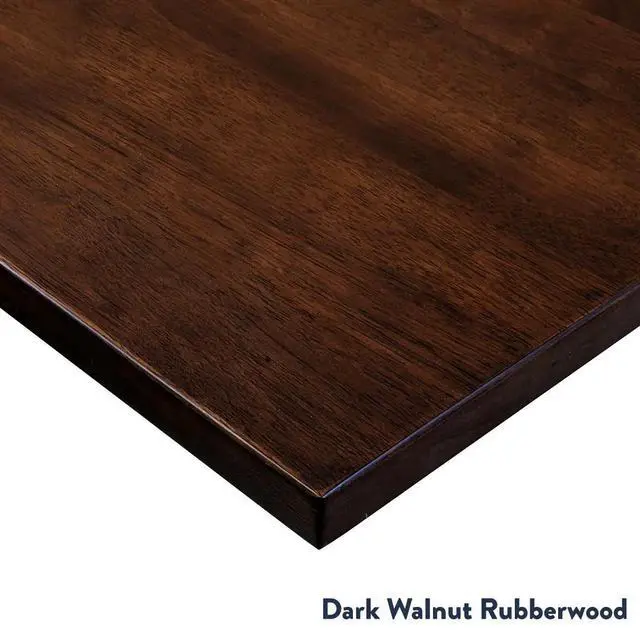 Alt view image 5 of 7 - Desky Dual Mini Rubberwood Sit Stand Desk - Walnut / 32 x 20 in / Matte Black