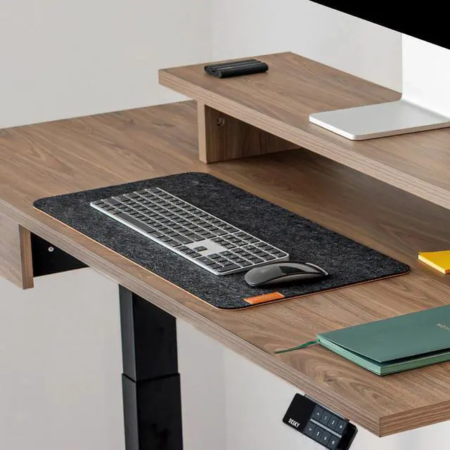 Alt view image 3 of 7 - Desky Cork/Felt Desk Pad - Small 11x8.6 in / Dark Gray