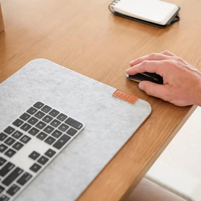Alt view image 5 of 7 - Desky Cork/Felt Desk Pad - Small 11x8.6 in / Dark Gray