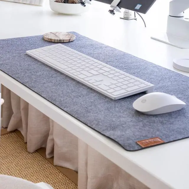 Alt view image 7 of 7 - Desky Cork/Felt Desk Pad - Small 11x8.6 in / Dark Gray