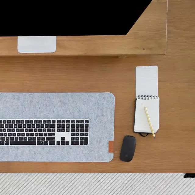 Alt view image 6 of 7 - Desky Cork/Felt Desk Pad - Small 11x8.6 in / Dark Gray