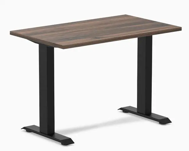 Main image of Desky Zero Mini Office Desk - Jarrah Legno / 40 x 24 in / Matte Black