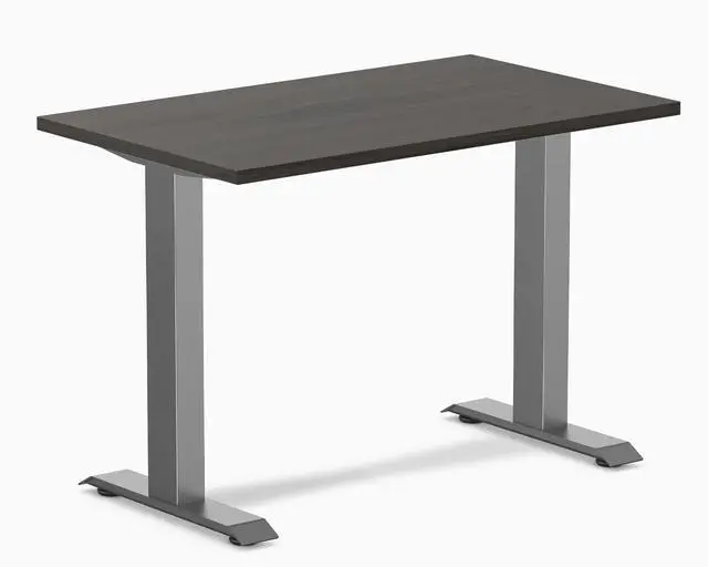 Main image of Desky Zero Mini Office Desk - Burnished Wood / 40 x 24 in / Space Gray