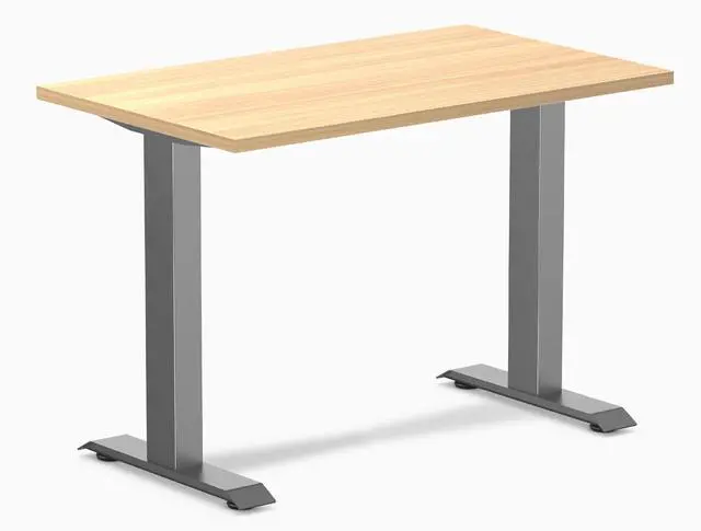 Main image of Desky Zero Mini Office Desk - Sublime Teak / 40 x 24 in / Space Gray