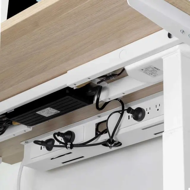 Alt view image 5 of 7 - Desky Mini Cable & Power Tray - Black / 6 Plugs + 2 x USB-C + 2 x USB