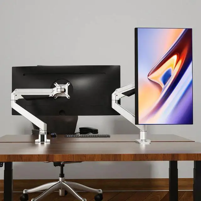 Alt view image 6 of 7 - Desky Single Monitor Arm - Silver