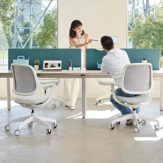 Alt view image 7 of 7 - Desky Evoque Low Back Office Chair - Dark Green / No
