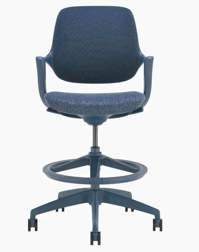 Main image of Desky Evoque Low Back Office Chair - Blue / Yes