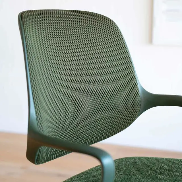 Alt view image 3 of 7 - Desky Evoque Low Back Office Chair - Blue / Yes