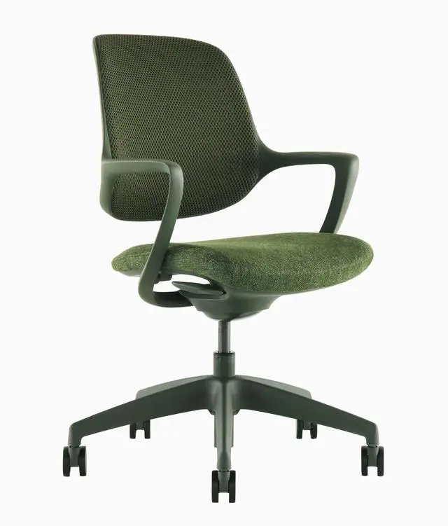 Alt view image 2 of 7 - Desky Evoque Low Back Office Chair - Blue / Yes