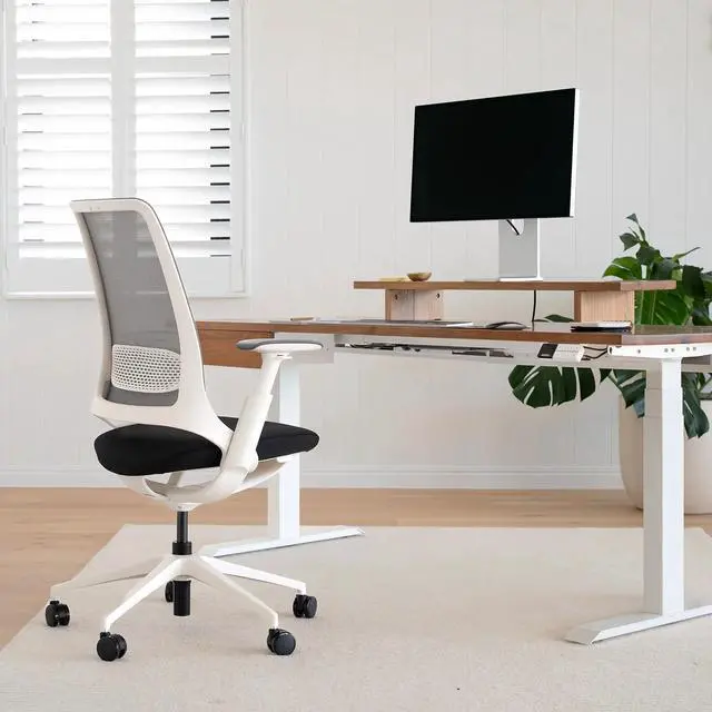 Alt view image 6 of 7 - Desky Pulse Supportive Desk Chair - White / Headrest