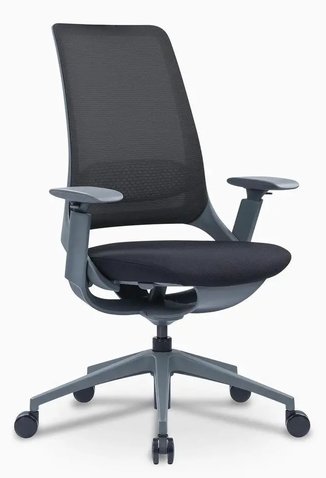 Main image of Desky Pulse Supportive Desk Chair - Black / Gray / No Headrest