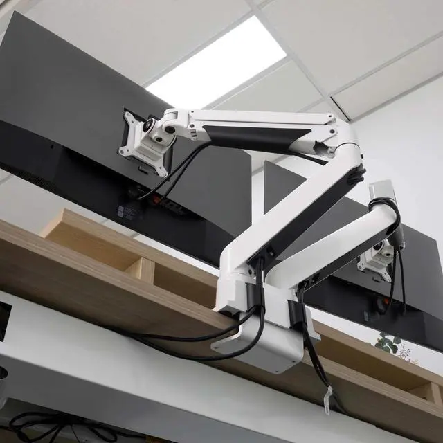 Alt view image 4 of 7 - Desky Dual Monitor Arm - Black