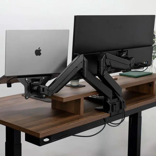 Alt view image 3 of 7 - Desky Dual Monitor Arm - Black