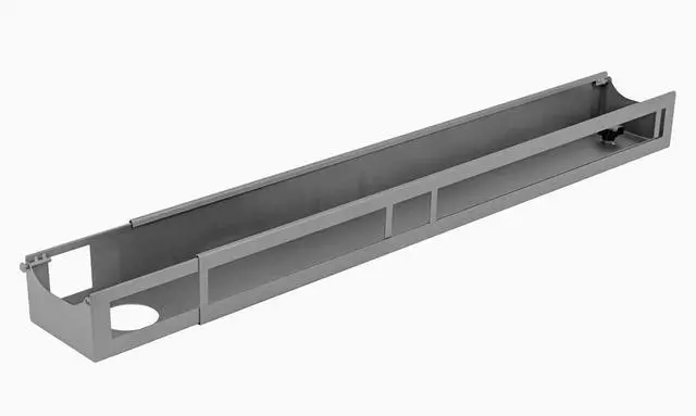 Main image of Desky Integrated Cable & Power Channel - None / Gray