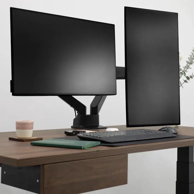 Alt view image 6 of 7 - Desky Dual Monitor Arm - Black