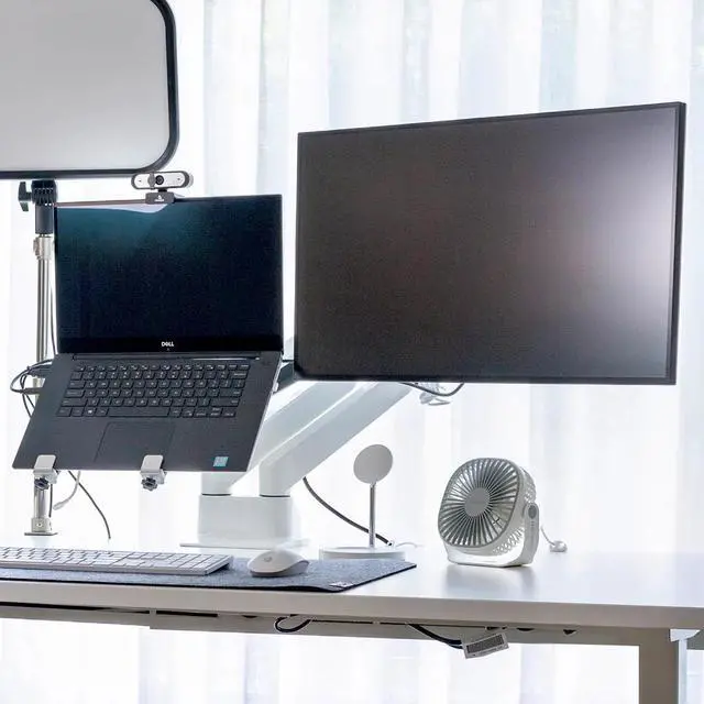 Alt view image 7 of 7 - Desky Dual Monitor Arm - Black