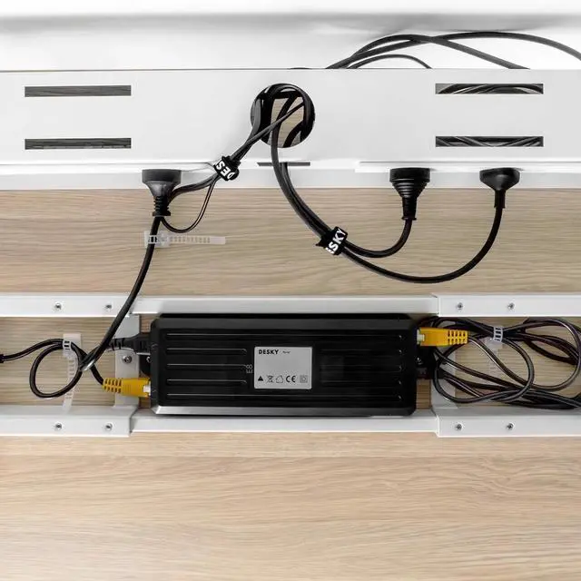 Alt view image 7 of 7 - Desky Mini Cable & Power Tray - Space Gray / None