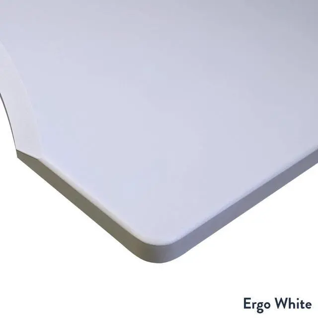 Alt view image 6 of 7 - Desky Zero Ergo Edge Office Desk - White / 60 x 30 in / White