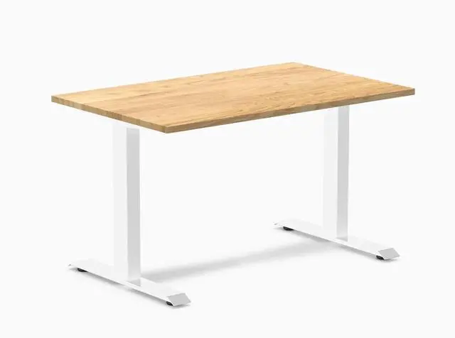 Main image of Desky Zero Hardwood Office Desk - White Oak / 48 x 30 in / White