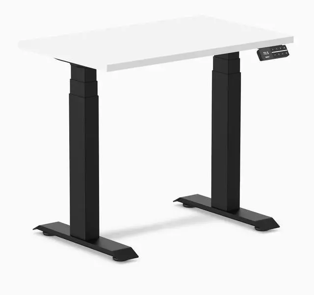 Main image of Desky Dual Mini Sit Stand Desk - White / 32 x 20 in / Matte Black