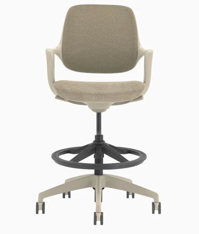 Main image of Desky Evoque Low Back Office Chair - Wheat / Drafting Kit