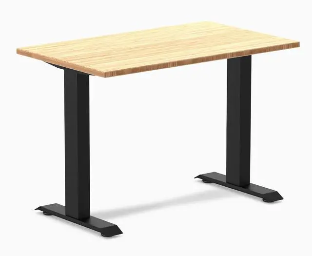 Alt view image 7 of 7 - Desky Zero Mini Bamboo Office Desk - Bamboo / 32 x 20 in / Matte Black