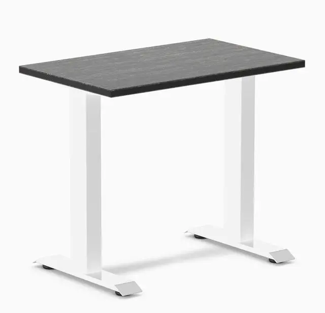 Main image of Desky Zero Mini Bamboo Office Desk - Dark Bamboo / 32 x 20 in / White