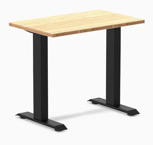 Alt view image 2 of 7 - Desky Zero Mini Bamboo Office Desk - Dark Bamboo / 32 x 20 in / Space Gray