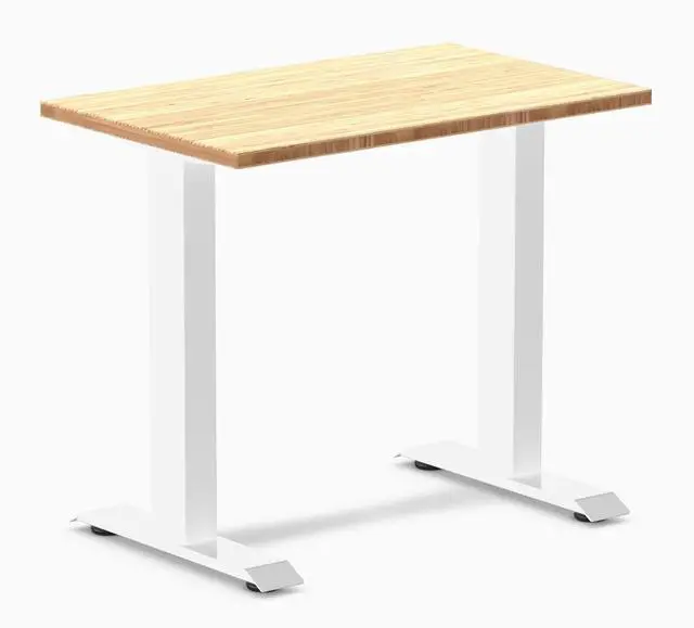Alt view image 6 of 7 - Desky Zero Mini Bamboo Office Desk - Dark Bamboo / 32 x 20 in / Space Gray