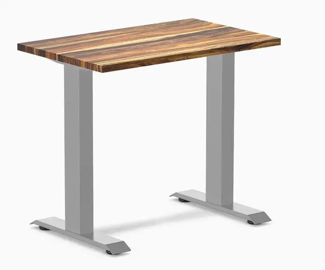 Main image of Desky Zero Mini Hardwood Office Desk - Pheasantwood / 32 x 20 in / Gray