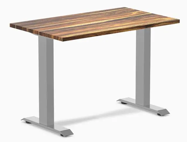 Main image of Desky Zero Mini Hardwood Office Desk - Pheasantwood / 40 x 24 in / Gray