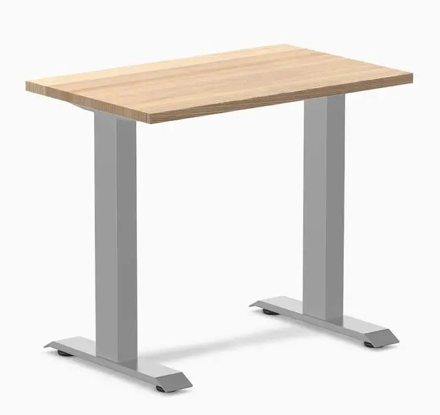 Main image of Desky Zero Mini Hardwood Office Desk - White Ash / 32 x 20 in / Gray