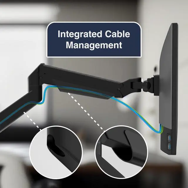 Alt view image 3 of 7 - Desky Heavy Duty Single Monitor Arm (24lbs+) - Space Grey