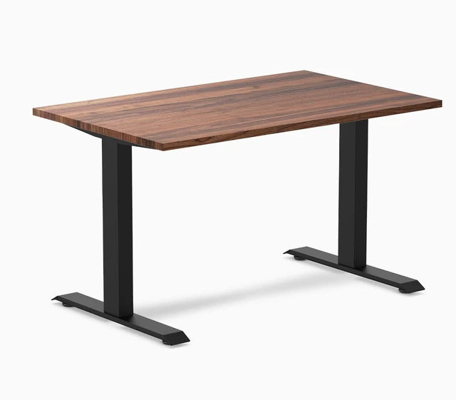 Main image of Desky Zero Hardwood Office Desk - Walnut / 48 x 30 in / Matte Black