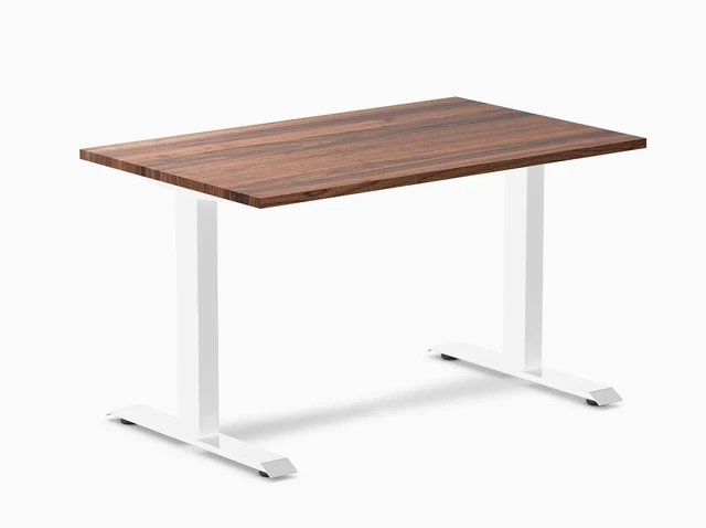Main image of Desky Zero Hardwood Office Desk - Walnut / 48 x 30 in / White